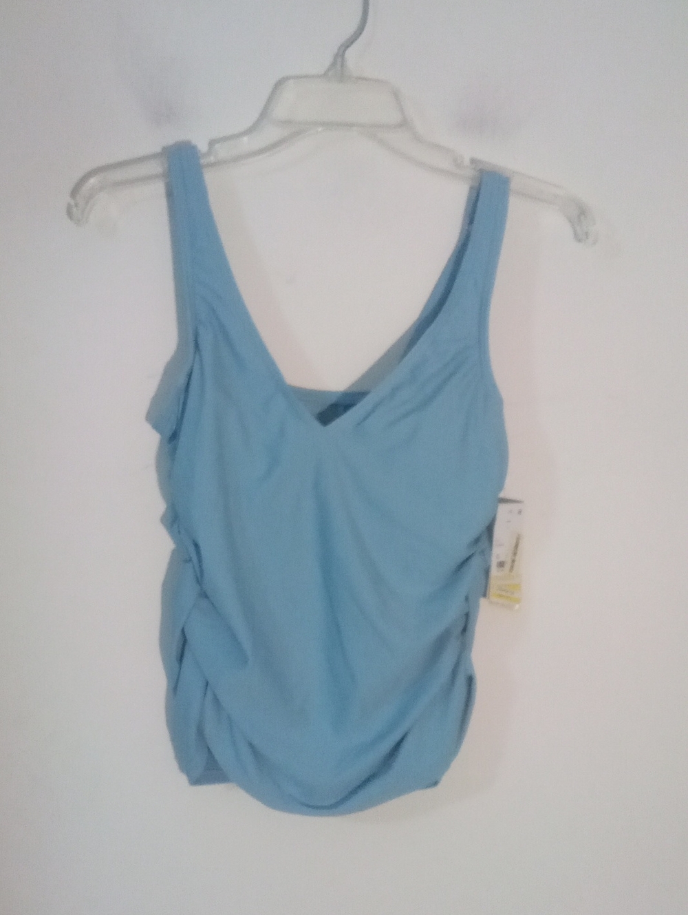 Lands' End Light Blue V-Neck Swim Top Size 4 NWT $46